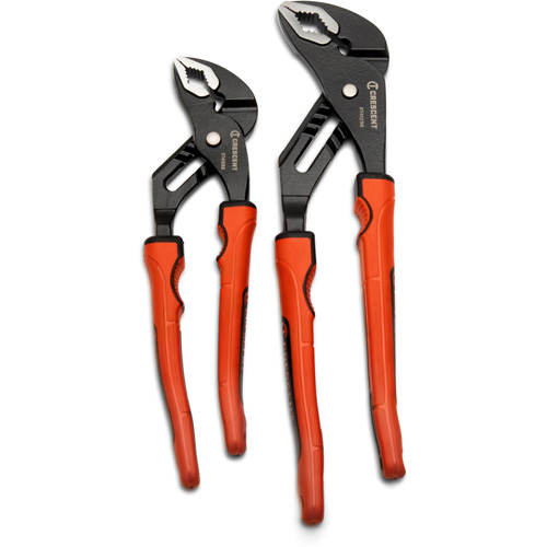 Jeu de pince bouvet&eacute;es Grip Zone V-Jaw avec manche bimat&eacute;riau en cuir, 2 Morcea Absolute Business Supply