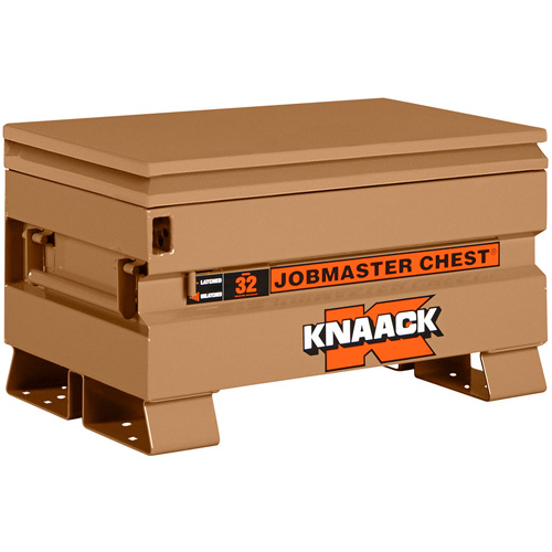 Model 32 Jobsite Chest with Padlock, 32" x 19" x 19", Steel, Tan Absolute Business Supply