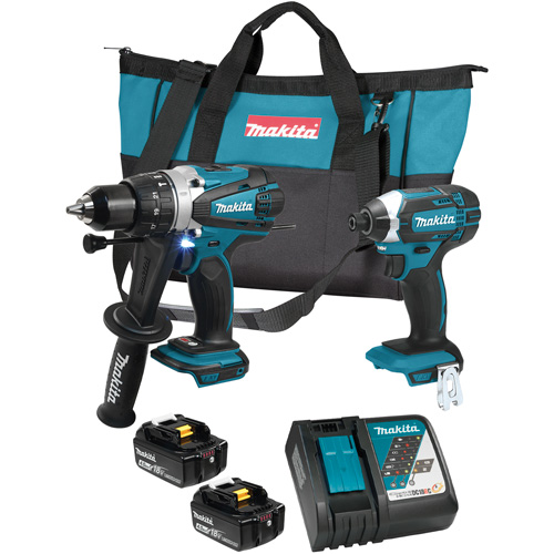 LXT Cordless Impact Driver & Hammer Drill/Driver Combo Kit, Lithium-Ion, 18 V Absolute Business Supply