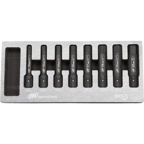 Metric Bit Impact Socket Set, Hex, 8 Pcs Absolute Business Supply