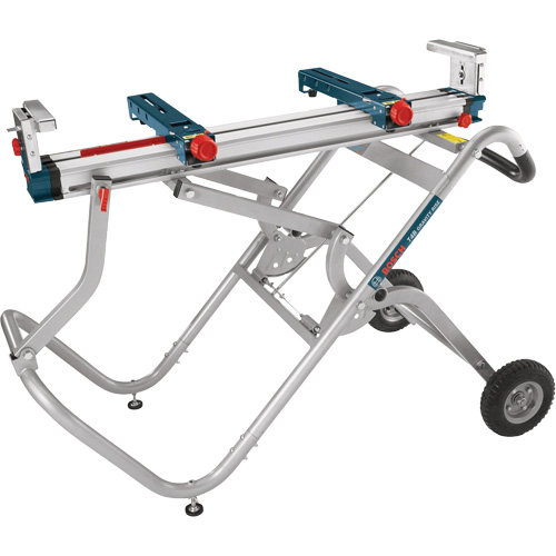 Support pour scie &agrave; onglets Gravity-Rise avec roues Absolute Business Supply