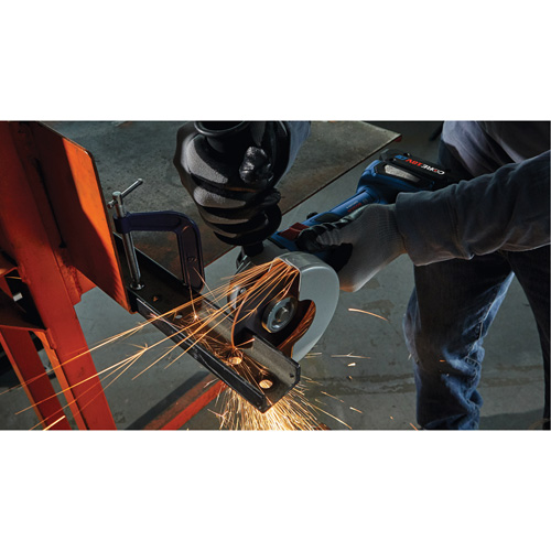 Rectifieuse angulaire sans balais avec interrupteur coulissant, Roue de 4-1/2", 18 V Absolute Business Supply