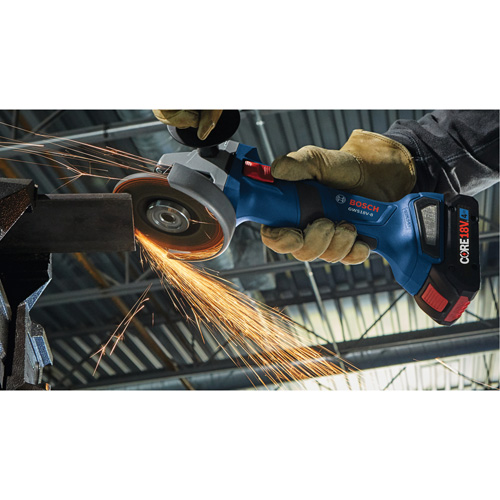 Rectifieuse angulaire sans balais avec interrupteur coulissant, Roue de 4-1/2", 18 V Absolute Business Supply