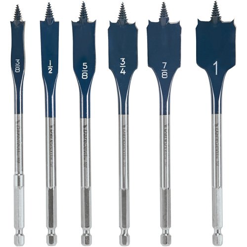 Daredevil&reg; Spade Bit Set, 6 Pieces Absolute Business Supply
