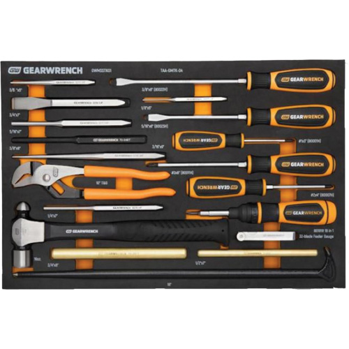 Jeu de tournevis & outils de frappe dans un plateau de rangement en mousse Absolute Business Supply