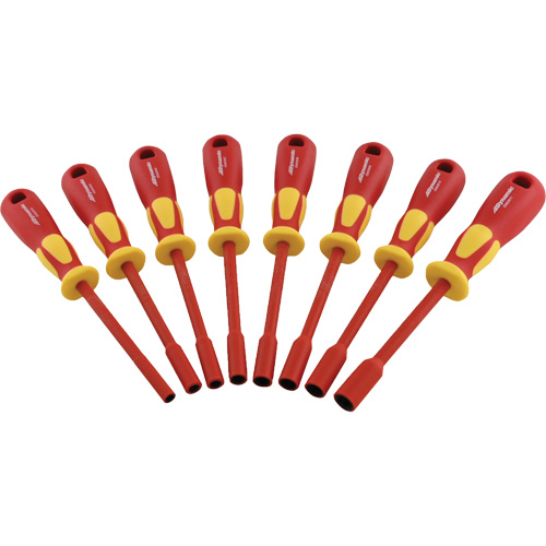 Metric Insulated Nut Driver Set, 1000 V, 8 Pcs Absolute Business Supply
