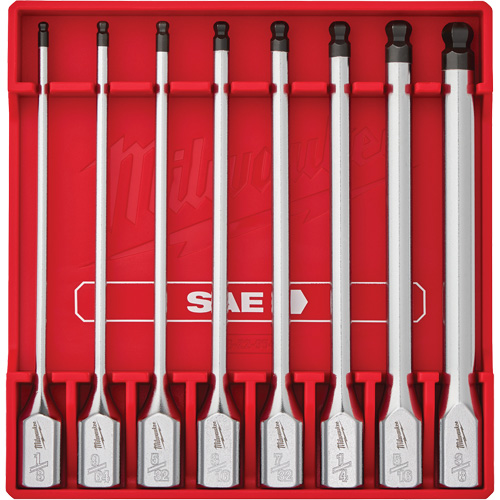 Jeu de douilles longues &agrave; embouts SAE, Sph&egrave;re hexagonale, Prise 3/8", 8 mr Absolute Business Supply