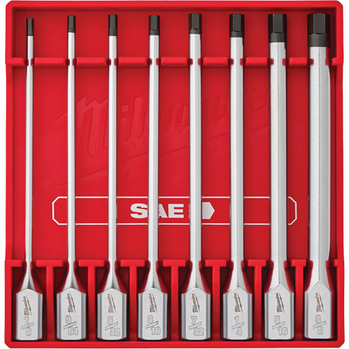 Jeu de douilles longues &agrave; embouts SAE, Hexagonale, Prise 3/8", 8 mr Absolute Business Supply
