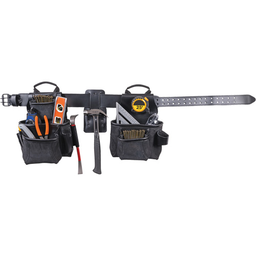 Ensemble de tabliers robustes Phantom 4 morceaux, Cuir, Noir Absolute Business Supply