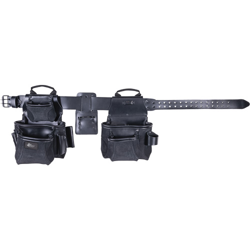 Ensemble de tabliers robustes Phantom 4 morceaux, Cuir, Noir Absolute Business Supply