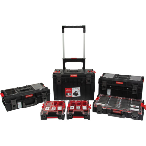 Ensemble de d&eacute;part roulant de coffres &agrave; outils Arx de 5 morceaux, 25-1/5" x 19" x 54-3/5", Noir Absolute Business Supply