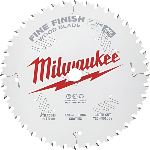 Fine Finish Circular Saw Blades, 7-1/4", 40 Teeth, Wood Use Absolute Business Supply