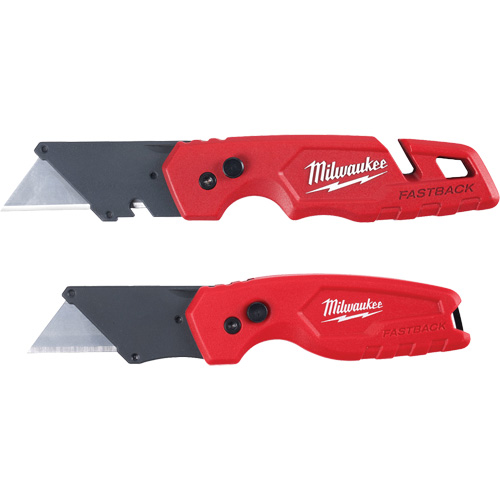 2-Piece FASTBACK Folding Utility Knife Set, Plastic Handle Absolute Business Supply