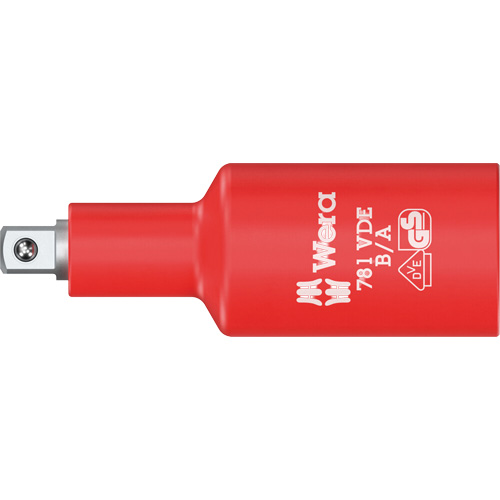 Adaptateur isol&eacute; VDE B/A, Prise 3/8", Douille 1/4", 2,59" lo, Sph&eacute;rique Absolute Business Supply