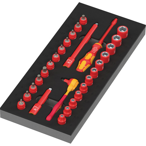 Insert en mousse pour jeu avec cliquet 8007 A VDE Zyklop VDE 1, 1000 V, 30 M Absolute Business Supply