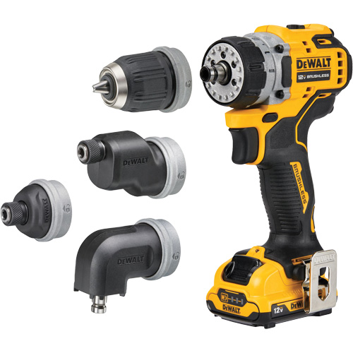 XTREME Brushless Cordless 5-in-1 Drill/Driver Kit, Lithium-Ion, 12 V, 3/8" Chuck Absolute Business Supply
