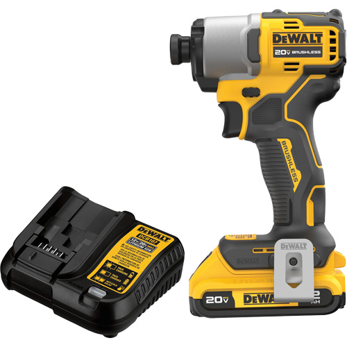Brushless Cordless Impact Driver Kit, 1/4", 1700 in-lbs Max. Torque, 20 V, Lithium-Ion Absolute Business Supply