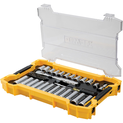 Jeu d'outils 3/8" & 1/2" pour m&eacute;canicien avec plateau & couvercle TOUGHSYSTEM 2.0 Absolute Business Supply