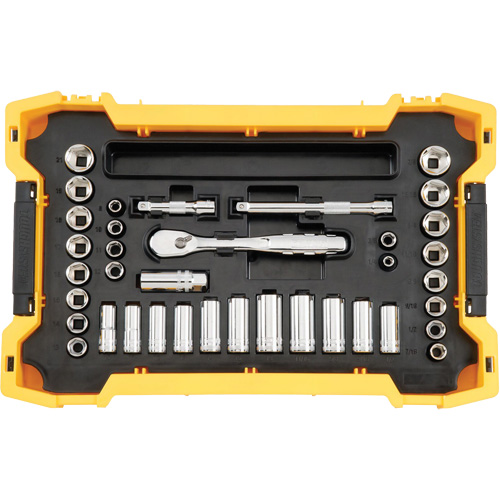 Jeu d'outils 3/8" & 1/2" pour m&eacute;canicien avec plateau & couvercle TOUGHSYSTEM 2.0 Absolute Business Supply