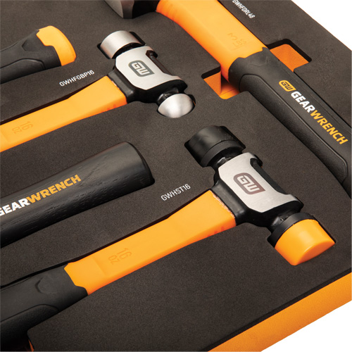 Mixed Hammer Set in Foam Storage Tray, 5 Pieces Absolute Business Supply
