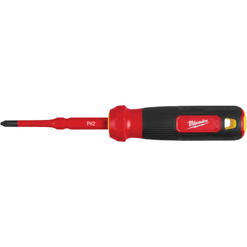Tournevis &agrave; embouts interchangeables &agrave; tige articul&eacute;e isol&eacute; 1000 V, 2-en-1, 8-4/5" lo, Prise Coussin&eacute;e Absolute Business Supply