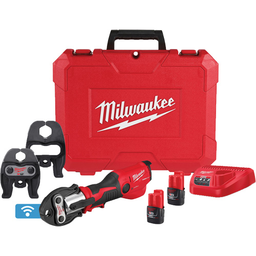M12 FORCE LOGIC Press Tool Kit with ONE-KEY with CTS-V Jaws, 1/2" - 1", Power Driven Absolute Business Supply