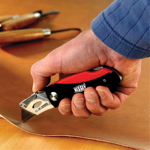 Folding Utility Knife, 2-3/8" Blade, Plastic/Cushion Handle Absolute Business Supply