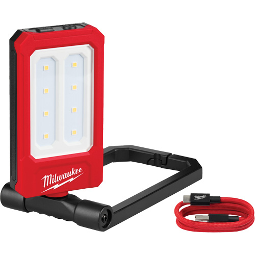 Rechargeable Low-Profile Magnetic Task Light, LED, 100/250/500 Lumens, Plastic/Aluminum Housing Absolute Business Supply