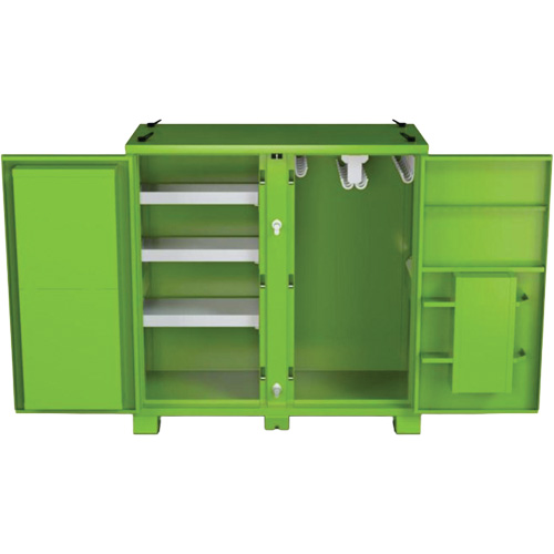 Onsite PPE Storage Cabinet, Steel, High-Visibility Lime Green Absolute Business Supply
