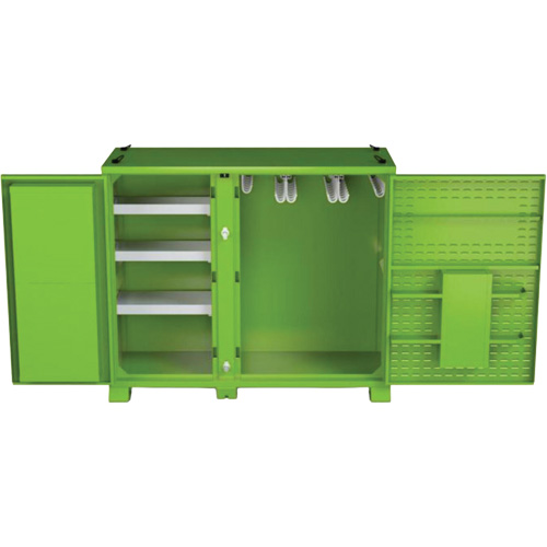 Armoire de rangement d'&eacute;PI sur place, Acier, Vert lime haute visibilit&eacute; Absolute Business Supply