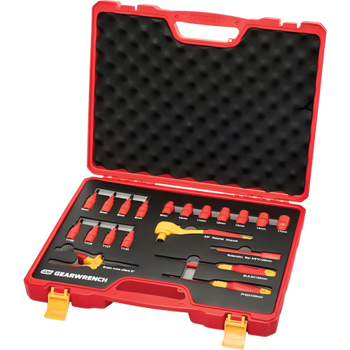 3/8" Drive VDE Insulated Tool Set, 1000 V, 20 Pcs Absolute Business Supply