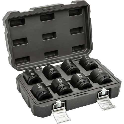 6-Point Metric Socket Set, 8 Pcs, Impact, 3/4" Drive Size Absolute Business Supply