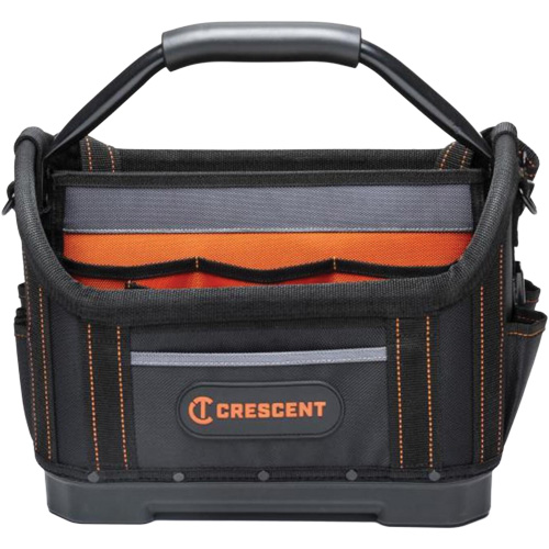 Sac ouvert de 14" pour outils d'ouvrier, 1680 Denier/Polyester, 25 pochettes, Noir/Gris/Orange Absolute Business Supply
