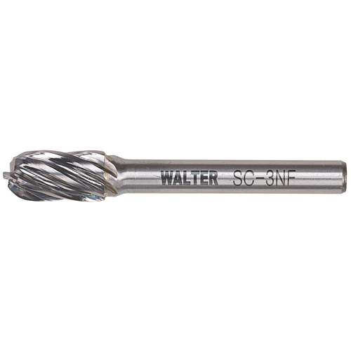 Double Cut Cylindrical Round Nose Carbide Burr, 1/2" Dia., 1" Depth of Cut Absolute Business Supply