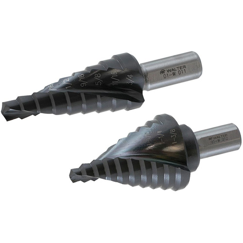 Multi-Step Drill Bit, 1/4" - 1-3/8" , 1/8" Increments, High Speed Steel Absolute Business Supply