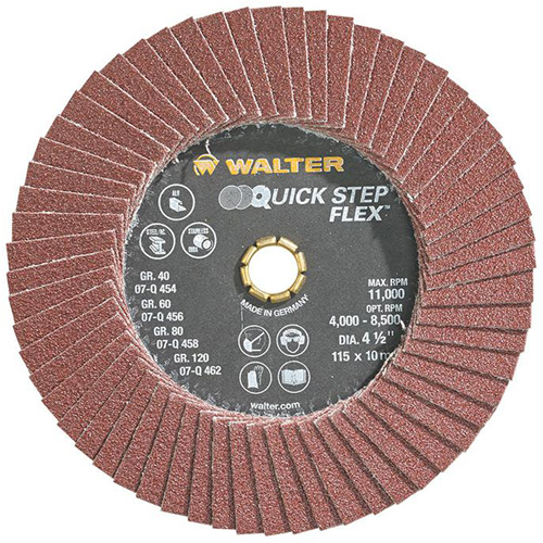 Disque &agrave; lamelles QUICK-STEP FLEX, 4-1/2" x Type 29, Grain 80, Oxyde d'aluminium Absolute Business Supply