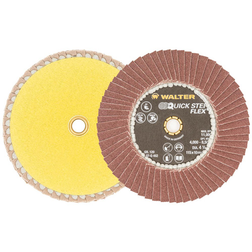 Disque &agrave; lamelles QUICK-STEP FLEX, 4-1/2" x Type 29, Grain 120, Oxyde d'aluminium Absolute Business Supply