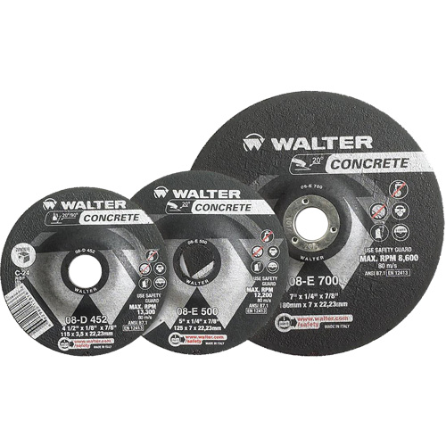 Depressed Centre Grinding Wheels - Concrete Type 27, 4-1/2" x 1/4", 7/8" Arbor, Type 27 Absolute Business Supply