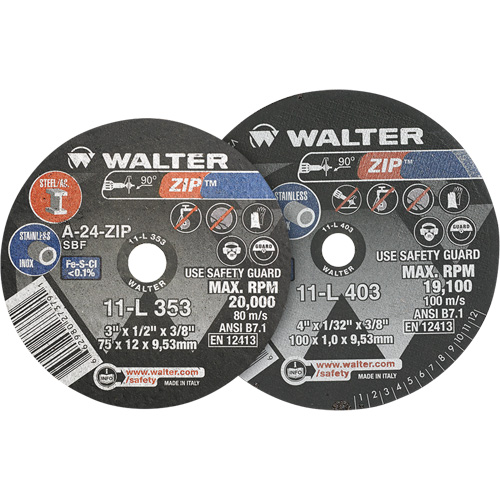 Zip Cut-Off Wheel, 4" x 1/4", 3/8" Arbor, Type 1 Absolute Business Supply