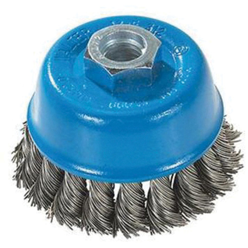 Brosse &agrave; fils nou&eacute;s torsad&eacute;s, 3" dia. x M10x1,25 arbre Absolute Business Supply