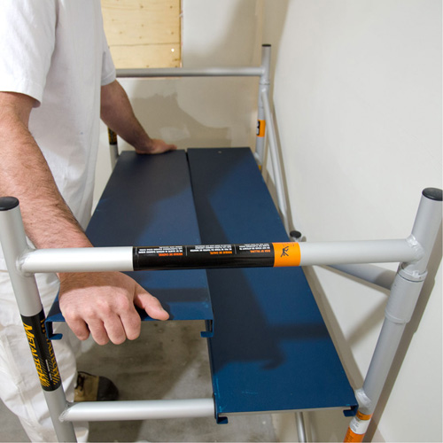 Mobile Work Scaffolding - Mini Scaffoldings, Aluminum Frame, 42" D x 48-1/2" H Absolute Business Supply