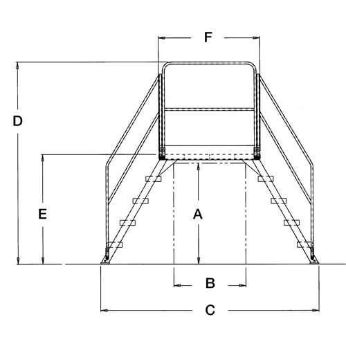 &eacute;chelles de liaison, 92" Port&eacute;e hors tout, 60" ha x 24" p, 24" Largeur de la marche Absolute Business Supply
