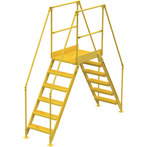 Crossover Ladder, 104" Overall Span, 60" H x 36" D, 24" Step Width Absolute Business Supply