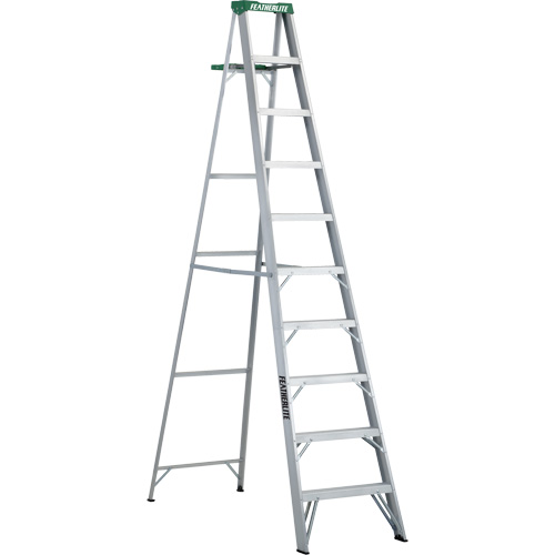 Commercial Duty Stepladders (2400 Series), 10', Aluminum, 225 lbs. Capacity, Type 2 Absolute Business Supply