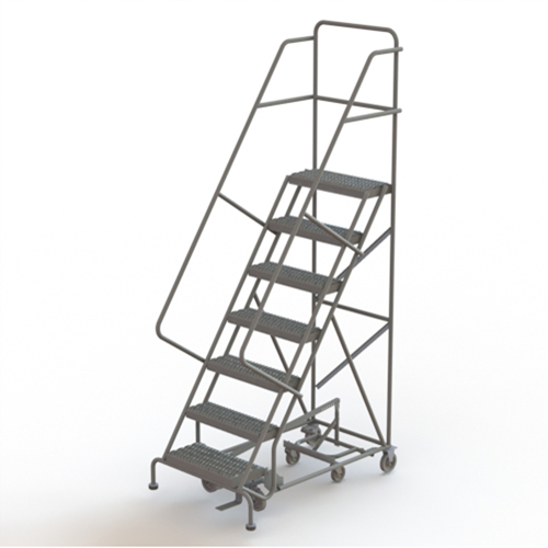 &eacute;chelles roulantes multidirectionnelles, 7 marches, Largeur de la marche 24", Hauteur de la plateforme 70", Acier Absolute Business Supply