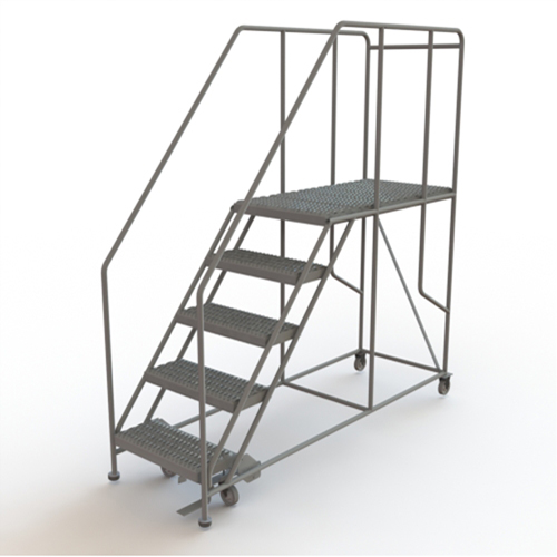 Plateforme de travail mobile, Acier, 5 Marches, 50" ha, 47" p, 24" Marche, Stri&eacute; Absolute Business Supply