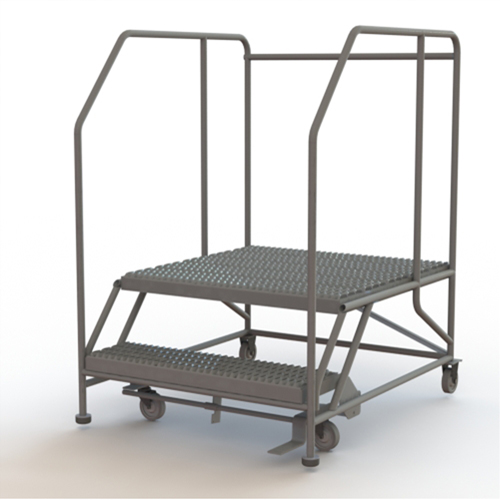 Plateforme de travail mobile, Acier, 2 Marches, 20" ha, 36" p, 36" Marche, Stri&eacute; Absolute Business Supply