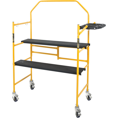 nsemble d'&eacute;chafaudage &agrave; montant de s&eacute;curit&eacute; & tablette pour outils de 4' Jobsite Series, Cadre Acier, 49-1/2" p x 57-3/4" h Absolute Business Supply
