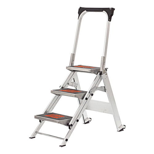 Escabeau de s&eacute;curit&eacute; a/barre & plateau, 2,2', Aluminium, Capacit&eacute; 300 lb, Type 1A Absolute Business Supply