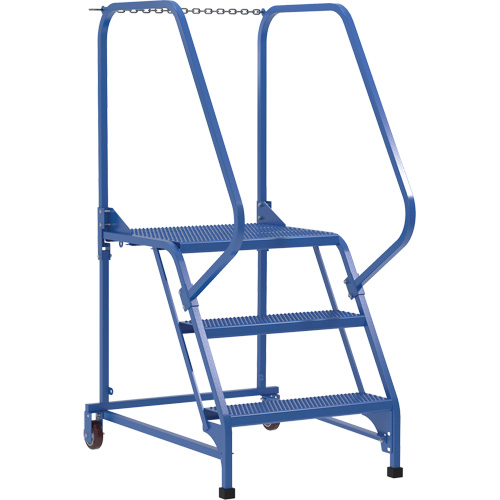 &eacute;chelle d'entretien, 3 marches, Largeur de la marche 23-9/16", Hauteur de la plateforme 30", Acier Absolute Business Supply